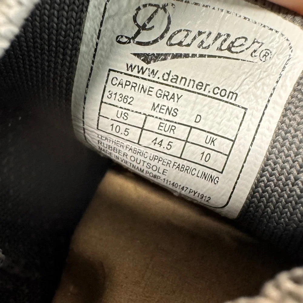 Gorpcore Hiking Mens 10.5 Danner‎ Caprine Gray 31362 Lifestyle Shoe NO INSERTS
